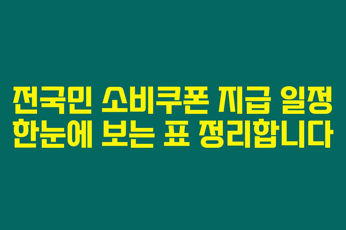 전국민 소비쿠폰 지급 일정 한눈에 보는 표 정리합니다 전국민 소비쿠폰 지급 일정 한눈에 보는 표 정리합니다