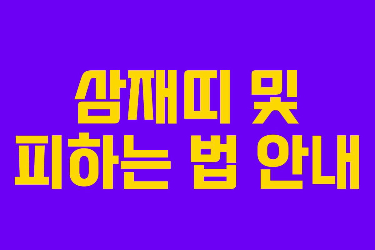 삼재띠 및 피하는 법 안내 삼재띠 및 피하는 법 안내