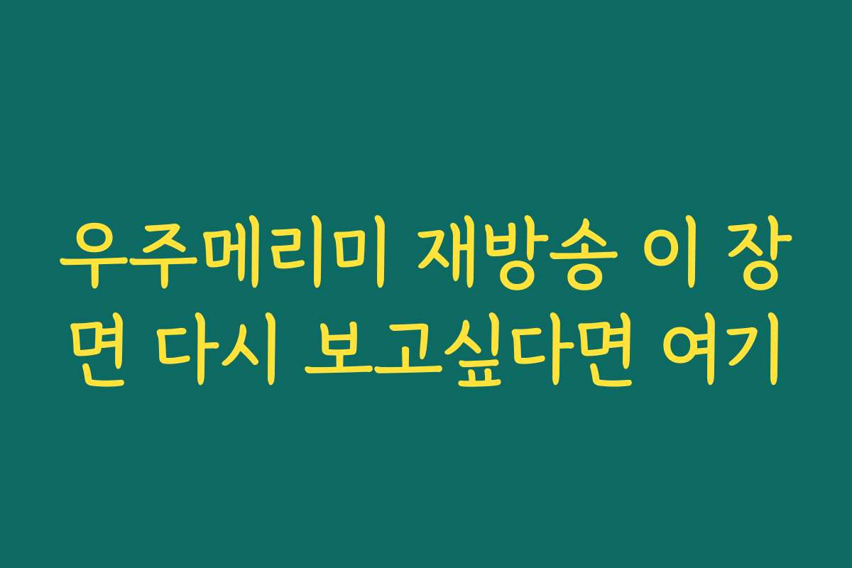 우주메리미 재방송 이 장면 다시 보고싶다면 여기 우주메리미 재방송 이 장면 다시 보고싶다면 여기