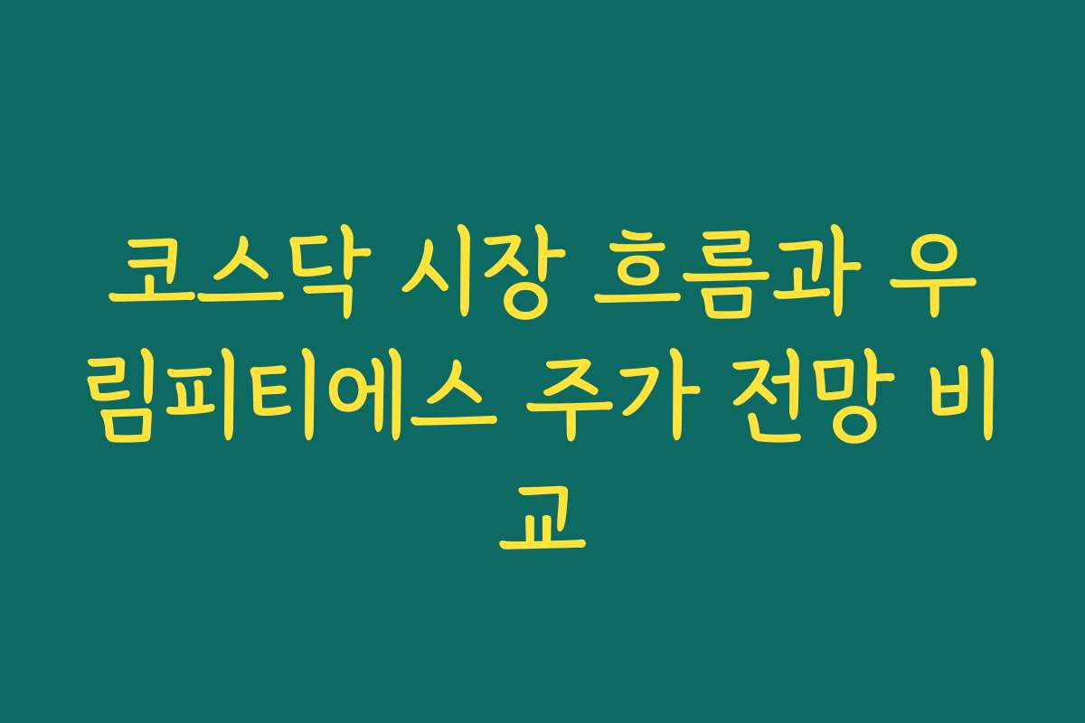 코스닥 시장 흐름과 우림피티에스 주가 전망 비교