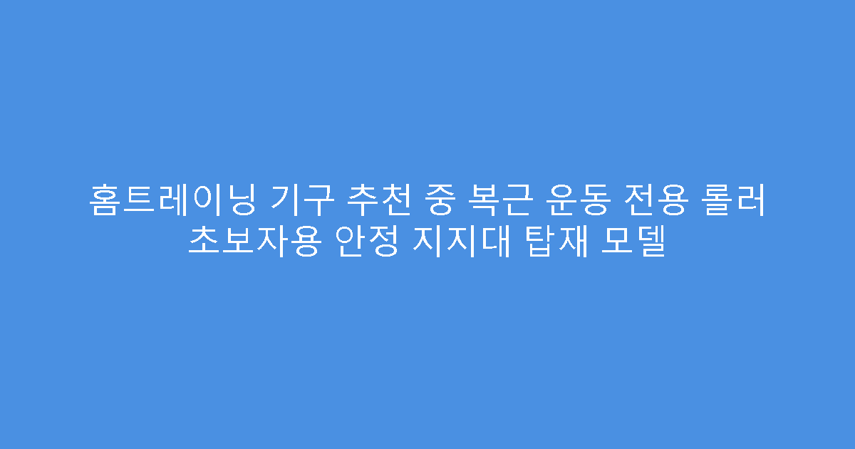 홈트레이닝 기구 추천 중 복근 운동 전용 롤러 초보자용 안정 지지대 탑재 모델