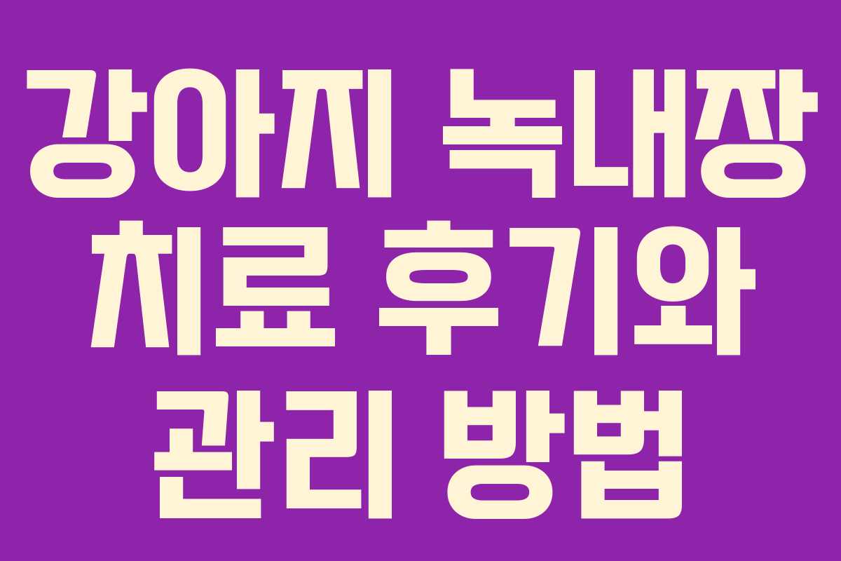 강아지 녹내장 치료 후기와 관리 방법