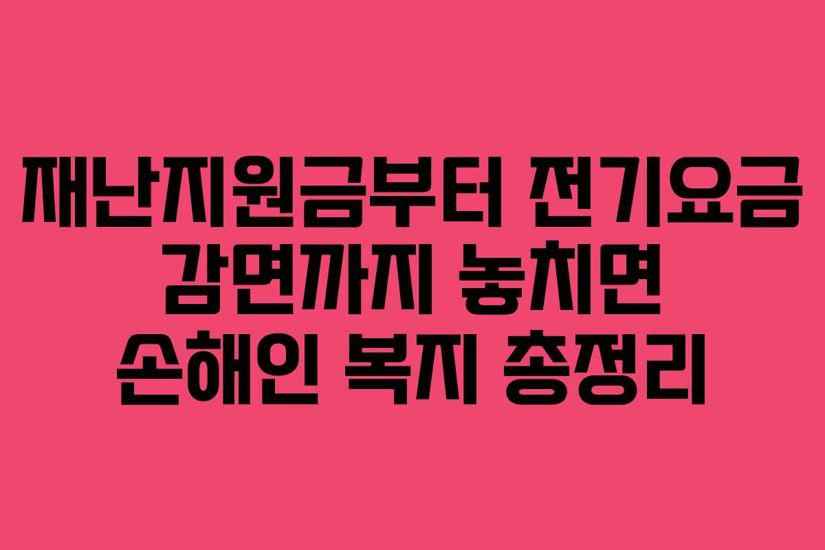 재난지원금부터 전기요금 감면까지 놓치면 손해인 복지 총정리