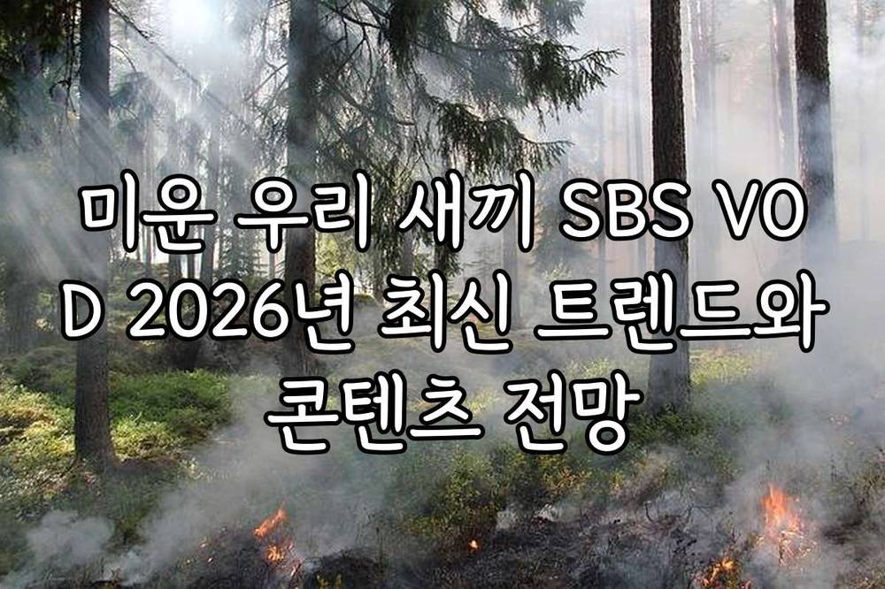 미운 우리 새끼 SBS VOD 2026년 최신 트렌드와 콘텐츠 전망