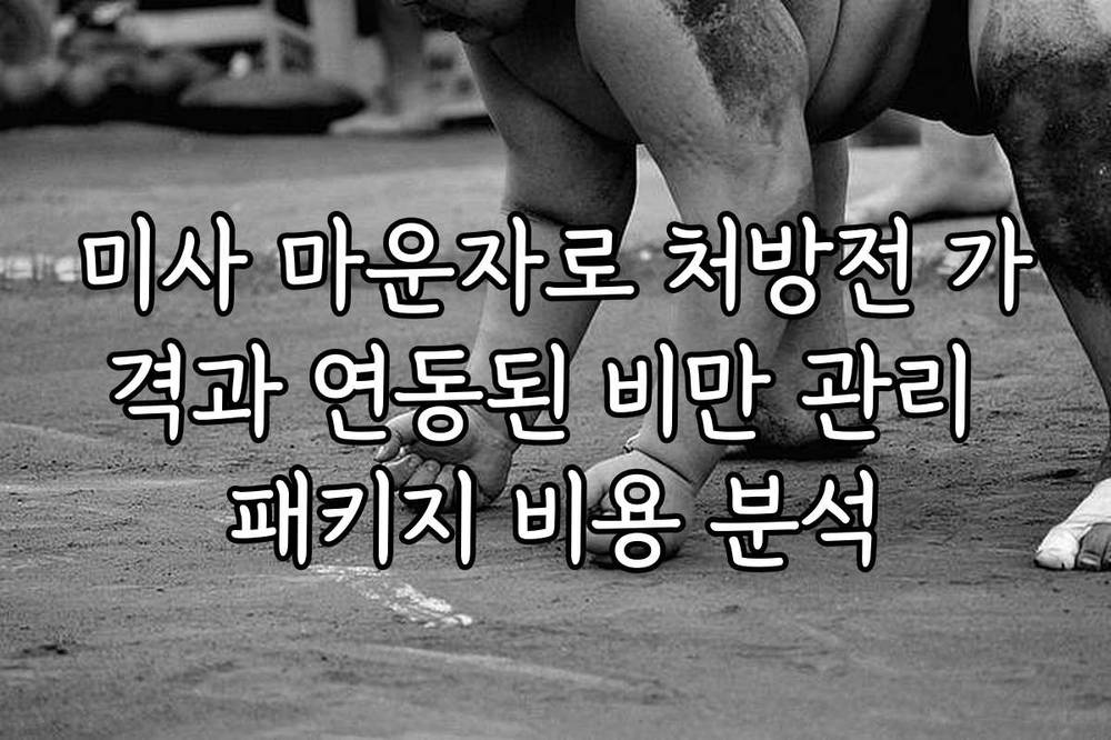 미사 마운자로 처방전 가격과 연동된 비만 관리 패키지 비용 분석