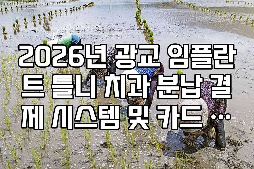 2026년 광교 임플란트 틀니 치과 분납 결제 시스템 및 카드 무이자 혜택