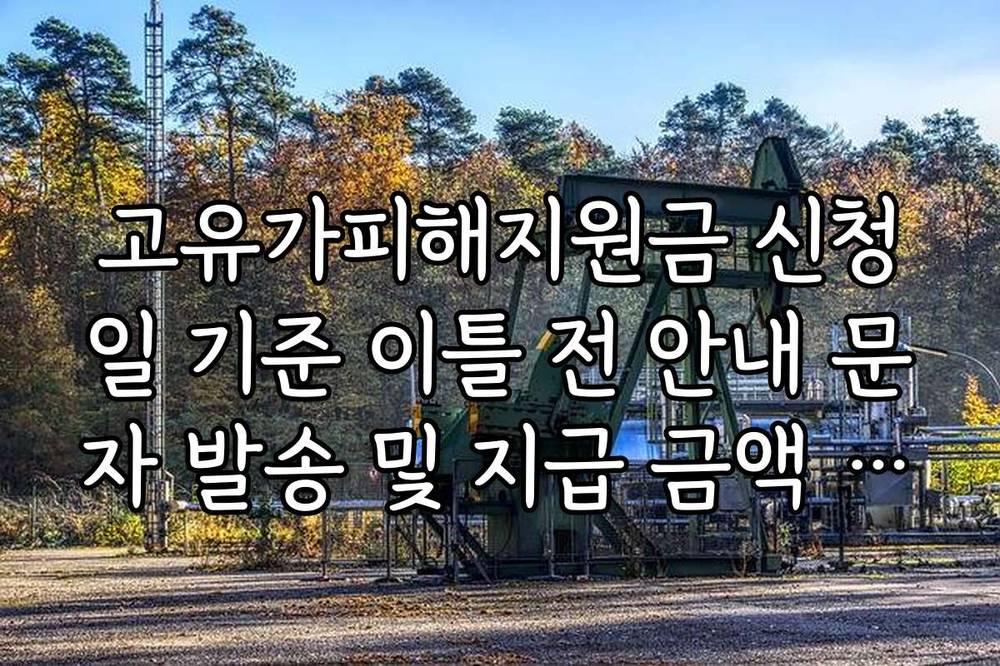 고유가피해지원금 신청일 기준 이틀 전 안내 문자 발송 및 지급 금액 확인법