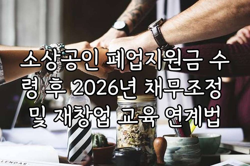 소상공인 폐업지원금 수령 후 2026년 채무조정 및 재창업 교육 연계법