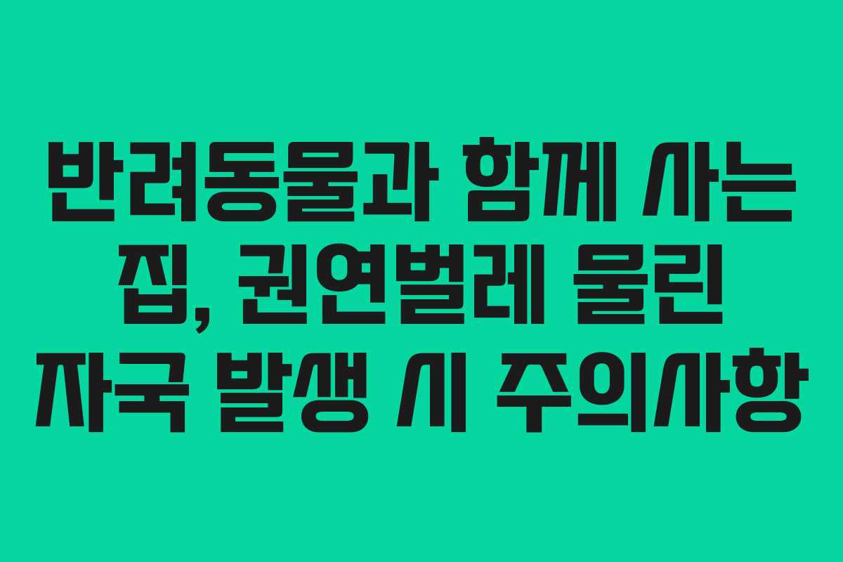 반려동물과-함께-사는-집,-권연벌레-물린-자국-발생-시-주의사항