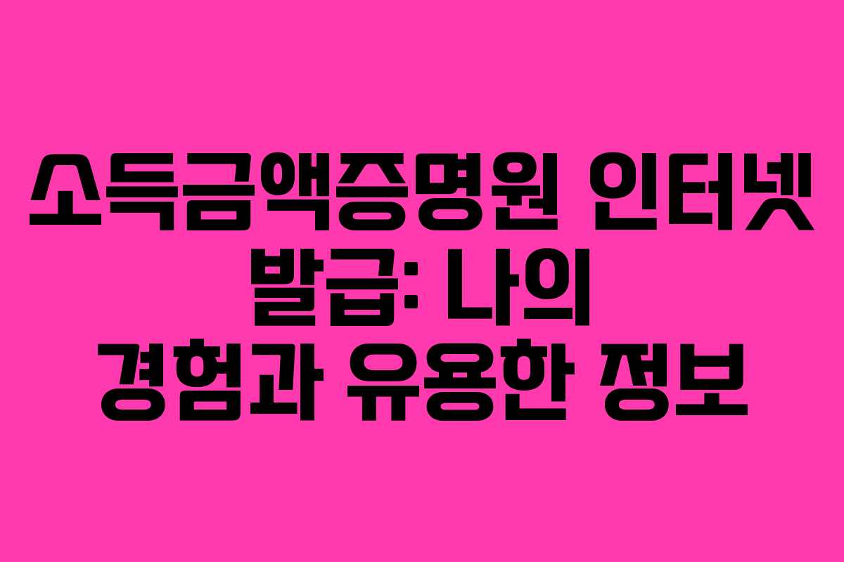 소득금액증명원-인터넷-발급-나의-경험과-유용한-정보