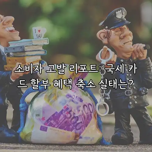 소비자 고발 리포트: 국세 카드 할부 혜택 축소 실태는?