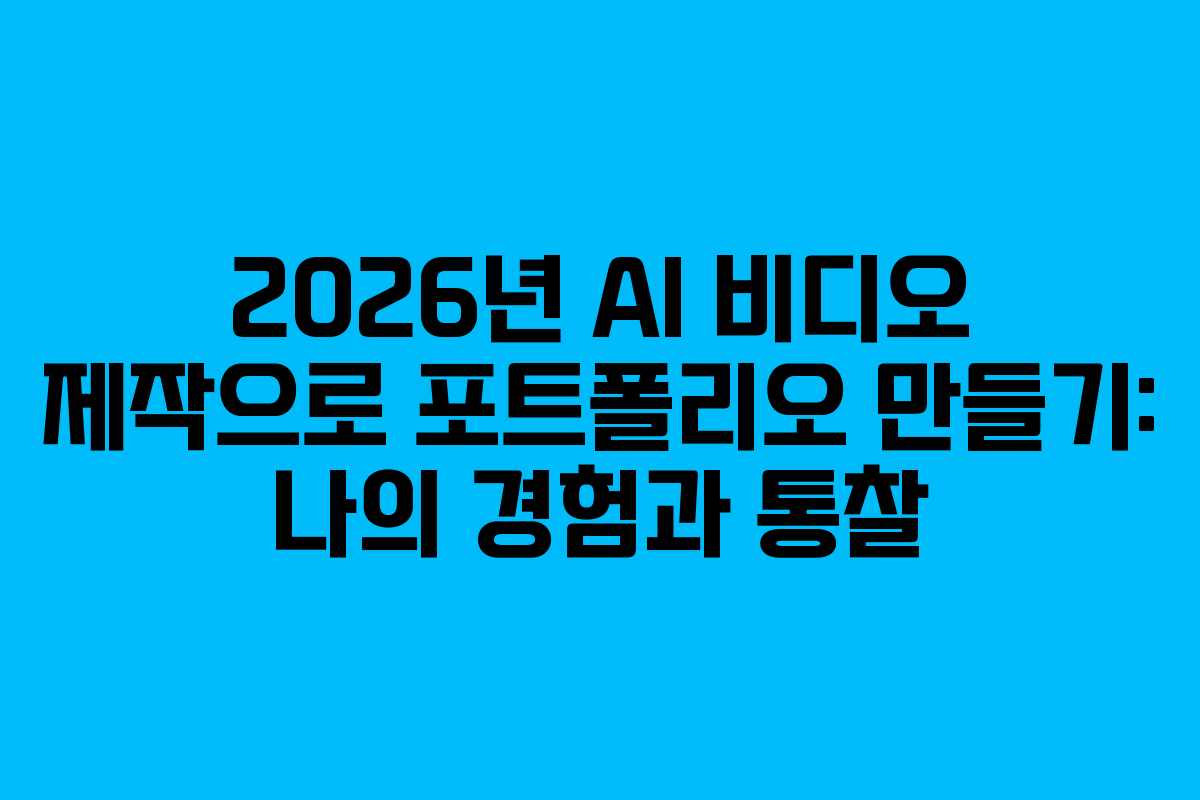 2026년-AI-비디오-제작으로-포트폴리오-만들기-나의-경험과-통찰