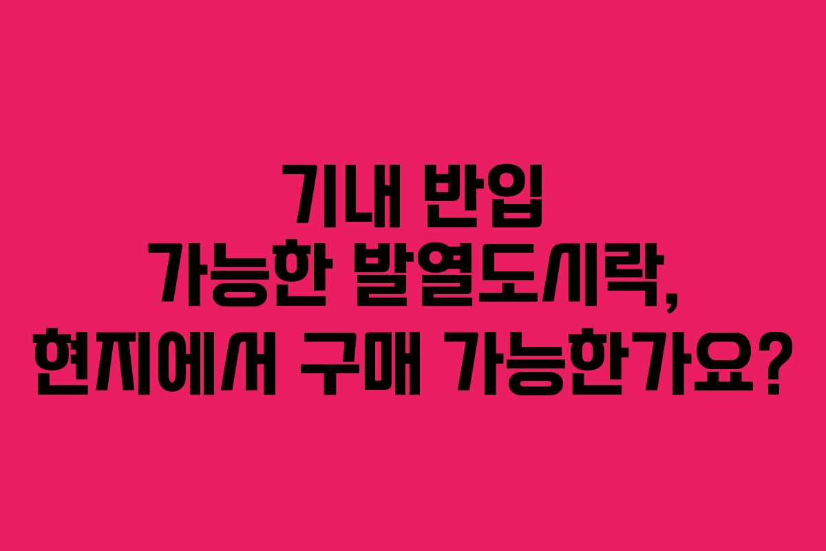 기내-반입-가능한-발열도시락,-현지에서-구매-가능한가요