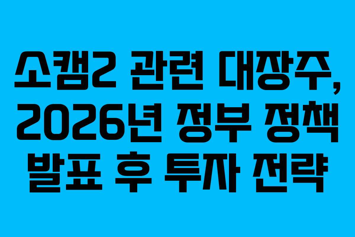 소캠2-관련-대장주,-2026년-정부-정책-발표-후-투자-전략