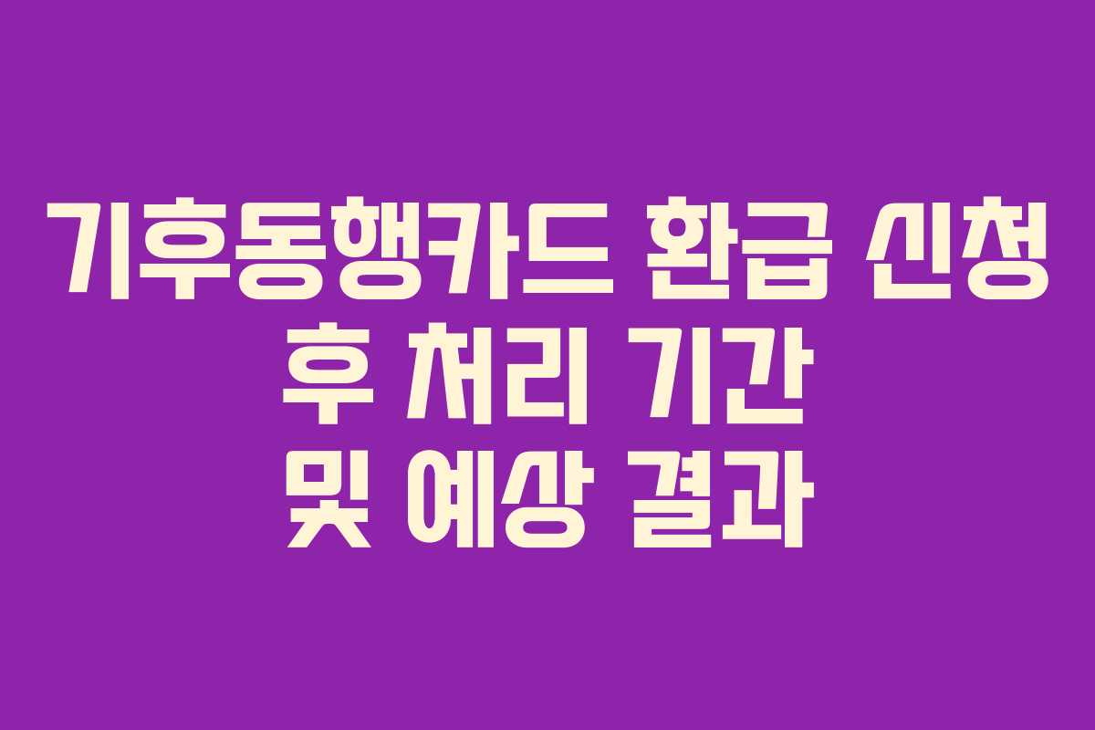 기후동행카드-환급-신청-후-처리-기간-및-예상-결과