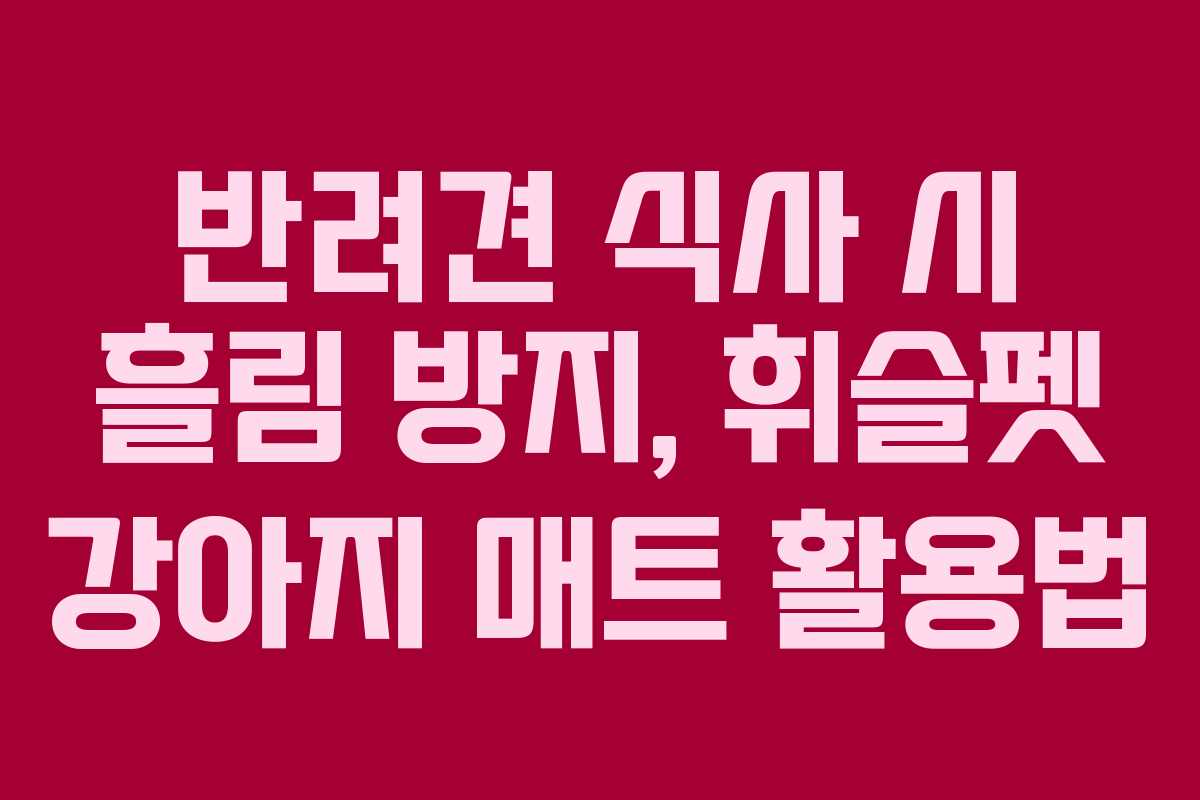 반려견-식사-시-흘림-방지,-휘슬펫-강아지-매트-활용법
